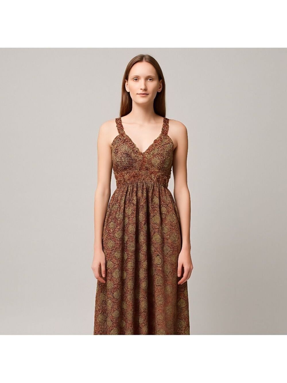 Paisley Print Halter Maxi Dress Small